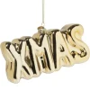 Xenos Kersthanger XMAS - glas - 7.5x15x3.5 cm- Kersthangers|Kerstballen