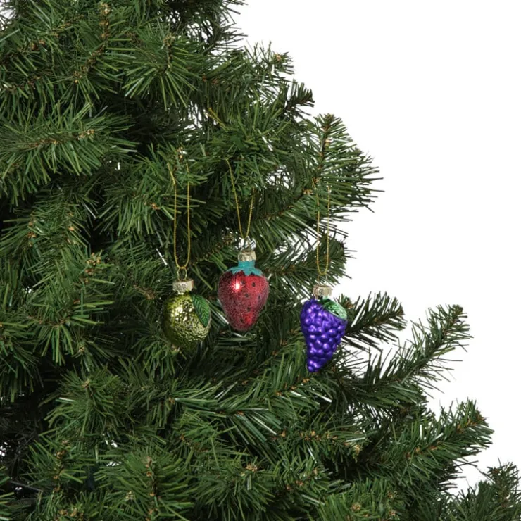Xenos Kersthangers mini - fruit - set van 3- Kersthangers|Kerstballen