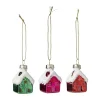 Xenos Kersthangers mini - huisjes - set van 3- Kersthangers|Kerstballen