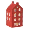 Xenos Kersthuisje - rood - 11x5.5x5.5 cm- Kerstfiguren|Kersthuisjes