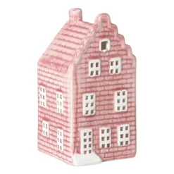 Xenos Kersthuisje - roze - 11x5.5x5.5 cm- Kerstfiguren|Kersthuisjes