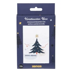 Xenos Kerstkaarten box kleur - set van 10- Kerst Knutselen