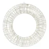 Xenos Kerstkrans met LED lampjes - warm wit - ø36 cm- Kerstfiguren