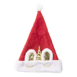 Xenos Kerstmuts unicorn - rood- Winterartikelen|Kerstcadeaus