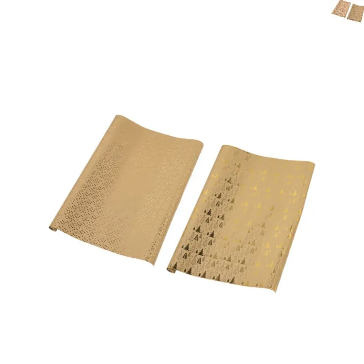 Xenos Kerstpapier hotstamp - diverse varianten - set van 2- Kerst Inpakken