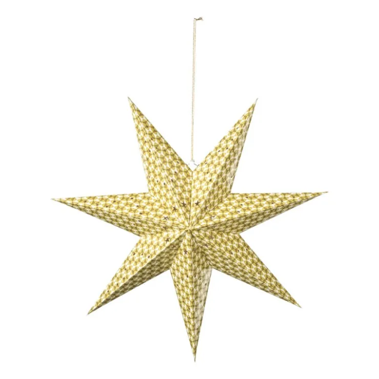 Xenos Kerstster clashing colours - geel - 60 cm- Kerstcadeaus|Kerstfiguren