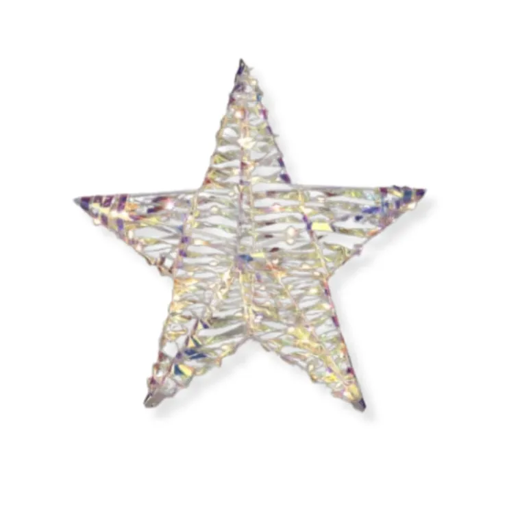 Xenos Kerstster LED regenboog - 30 cm- Kerstfiguren