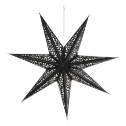 Xenos Kerstster papier - bruin - 60 cm- Kerstfiguren