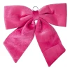 Xenos Kerststrik velvet groot - roze - 48x56 cm- Kersthangers