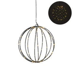 Xenos Kerstverlichting hangende kerstbal - warm wit - ø25 cm- Kerstverlichting
