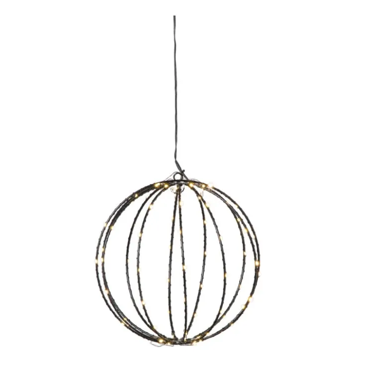 Xenos Kerstverlichting hangende kerstbal - warm wit - ø25 cm- Kerstverlichting
