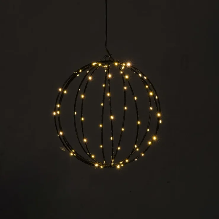 Xenos Kerstverlichting hangende kerstbal - warm wit - ø25 cm- Kerstverlichting