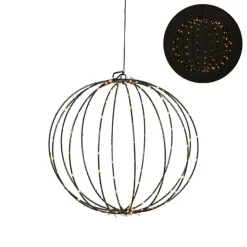 Xenos Kerstverlichting hangende kerstbal - warm wit - ø35 cm- Kerstballen