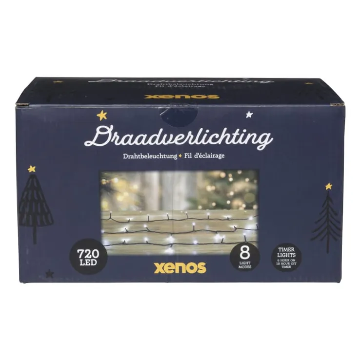 Xenos Kerstverlichting LED - klassiek wit - 720 lampjes - 54 meter- Kerstverlichting|Kerstboom Verlichting