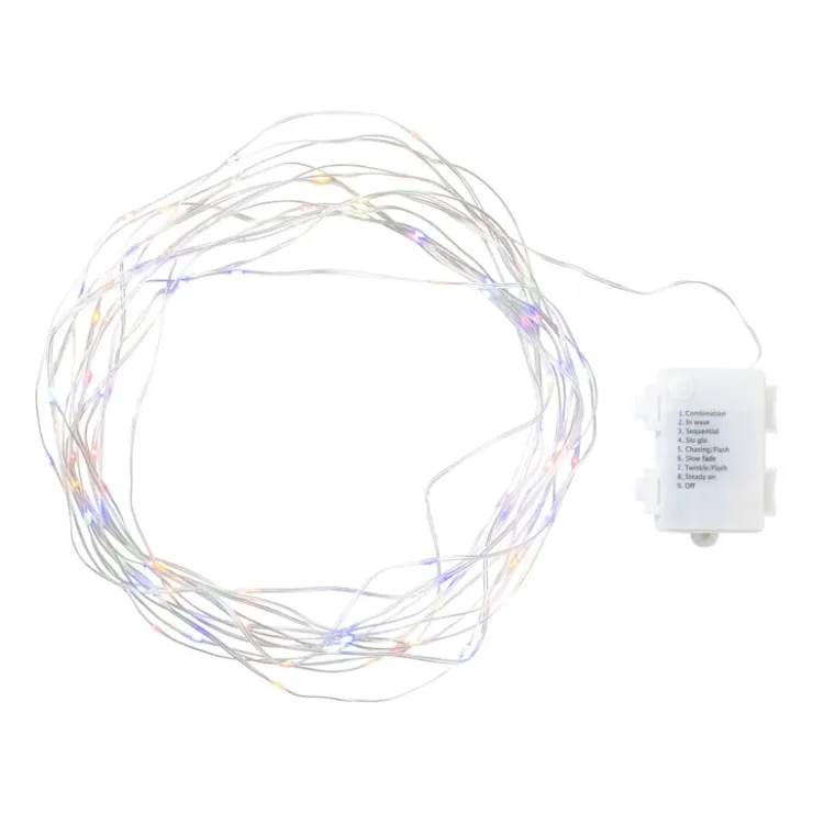 Xenos Kerstverlichting LED - multikleur - 100 lampjes - 30 cm- Kerstverlichting