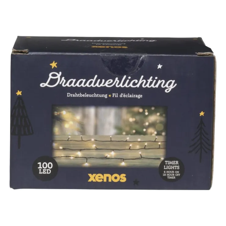 Xenos Kerstverlichting LED - warm wit - 100 lampjes - 7.5 meter- Kerstverlichting|Kerstboom Verlichting