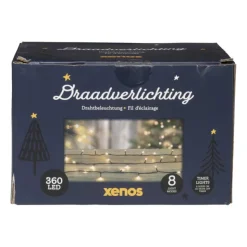 Xenos Kerstverlichting LED - warm wit - 360 lampjes - 27 meter- Kerstboom Verlichting|Kerstverlichting