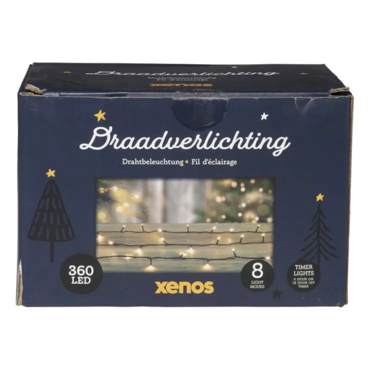 Xenos Kerstverlichting LED - warm wit - 360 lampjes - 27 meter- Kerstboom Verlichting|Kerstverlichting