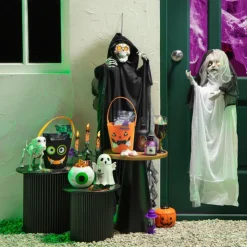 Xenos Ketting met lichtjes - spookjes - ø44 cm- Verkleedaccessoires