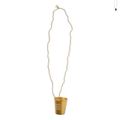 Xenos Ketting shotglas NY - diverse kleuren - 80 cm- Shotglaasjes