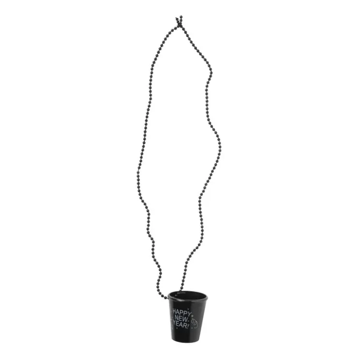 Xenos Ketting shotglas NY - diverse kleuren - 80 cm- Shotglaasjes