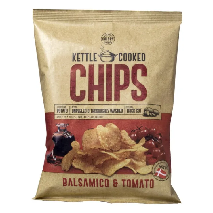 Xenos Kettle Cooked Chips - balsamico en tomaat - 150 gram- Chips, Nootjes En Zoutjes