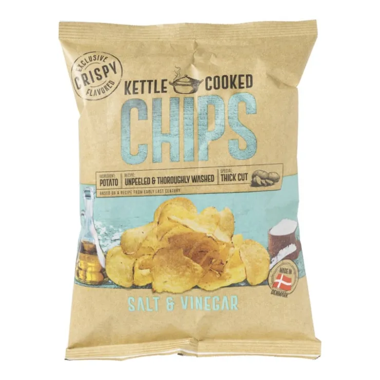 Xenos Kettle Cooked Chips - Salt & Vinegar - 150 gram- Chips, Nootjes En Zoutjes
