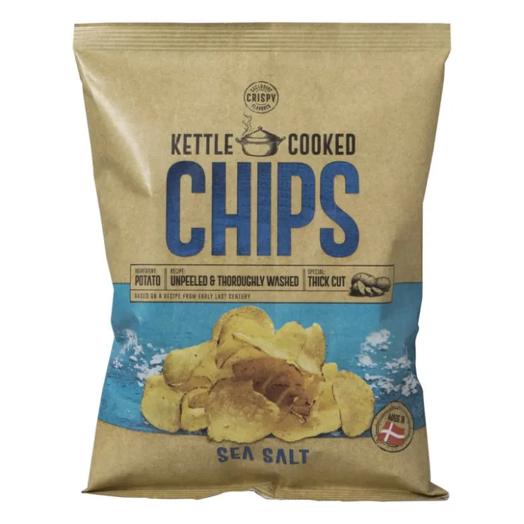 Xenos Kettle Cooked Chips - zeezout - 150 gram- Chips, Nootjes En Zoutjes