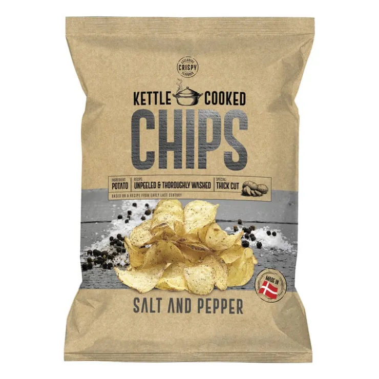 Xenos Kettle Cooked Chips - zeezout en peper - 150 gram- Chips, Nootjes En Zoutjes