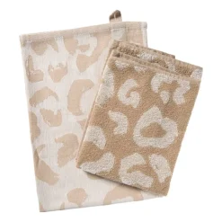 Xenos Keukendoek animal - beige/bruin - 50x50 cm- Thee- En Keukendoeken