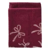 Xenos Keukendoek strikjes - bordeauxrood/roze - 50x50 cm- Thee- En Keukendoeken