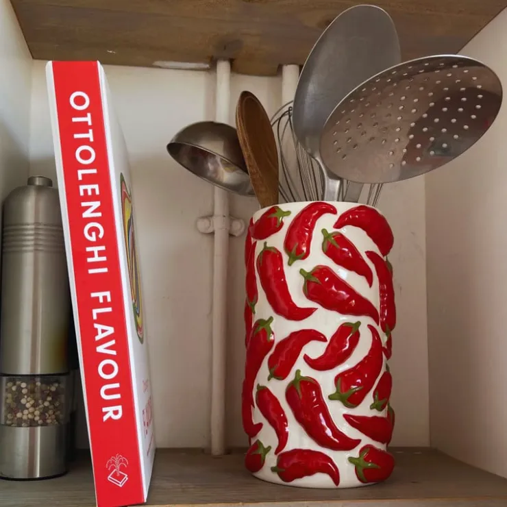 Xenos Keukengerei pot peper - rood - ø11.5x20 cm- Keukengerei|Voorraadpotten