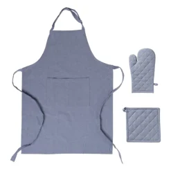 Xenos Keukenschort denim - blauw - 65x85 cm- Schorten