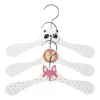 Xenos Kinder kledinghanger dieren - wit - set van 3- Kledinghangers