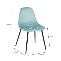 Xenos Kinderstoel Ivy - blauw - 60x36.5x33.5 cm- Kinderstoeltjes