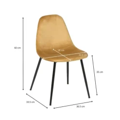 Xenos Kinderstoel Ivy - geel - 60x36.5x33.5 cm- Kinderstoeltjes