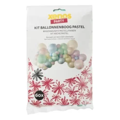 Xenos Kit ballonnenboog - pastel - 60 stuks- Ballonnen|Kinderfeestjes