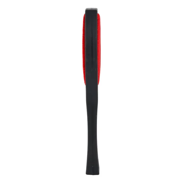 Xenos Kledingborstel - zwart/rood - 26x6x2 cm- Kledinghangers