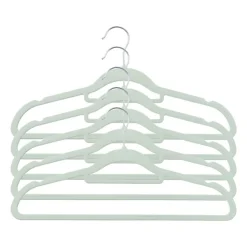 Xenos Kledinghanger vilt - groen - set van 5- Kledinghangers