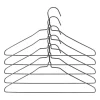 Xenos Kledinghangers - zwart - set van 5- Kledinghangers