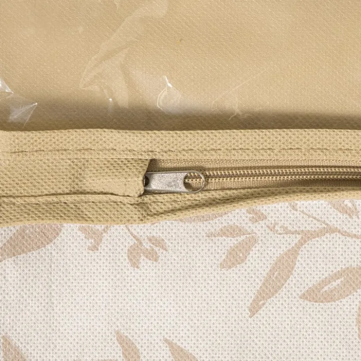 Xenos Kledinghoes leafs - bruin/beige - 90x60x15 cm- Kledingrekken
