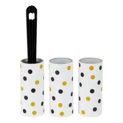 Xenos Kledingroller - zwart/wit - 3 rollers- Kledinghangers