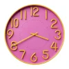 Xenos Klok pop-art - roze/oranje - ø30 cm- Klokken