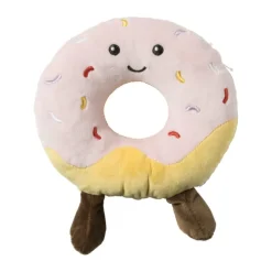 Xenos Knuffel donut - multikleur - ø16 cm- Knuffels