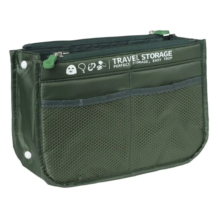 Xenos Koffer/tas organizer - groen - 26x9x17 cm- Koffer Organizers