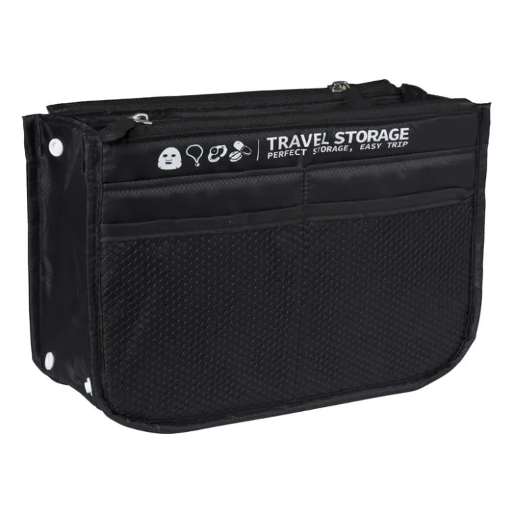 Xenos Koffer/tas organizer - zwart - 26x9x17 cm- Koffer Organizers