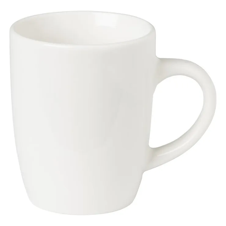 Xenos Koffie mok wit - porselein - 200 ml- Mokken