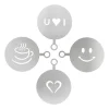 Xenos Koffie sjabloon - set van 4 - 8x10.5 cm- Koffie Accessoires|Kerstcadeaus