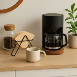 Xenos Koffiefilter rekje - zwart - 11x13x4.7 cm- Koffie Accessoires