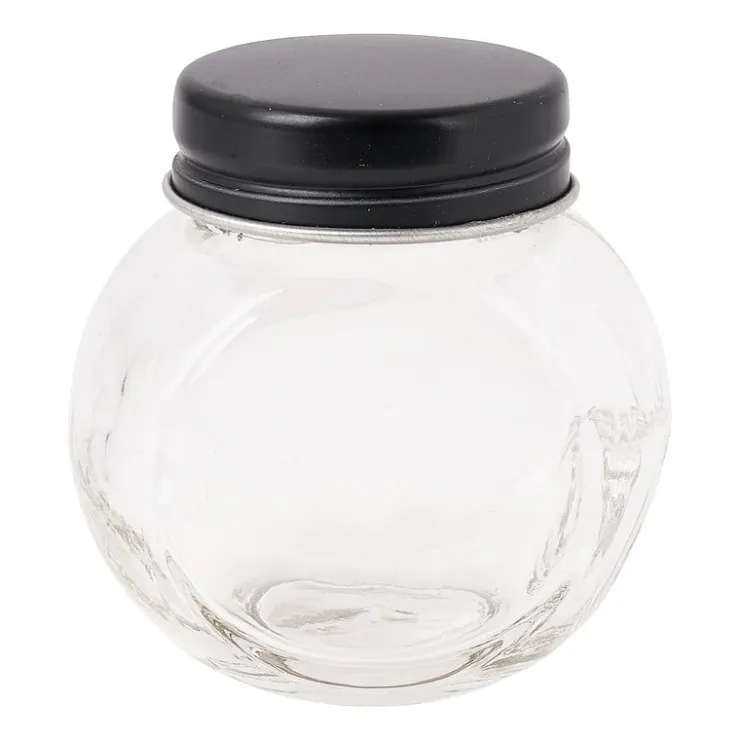 Xenos Kruidenpot mini - zwart - 50 ml- Voorraadpotten